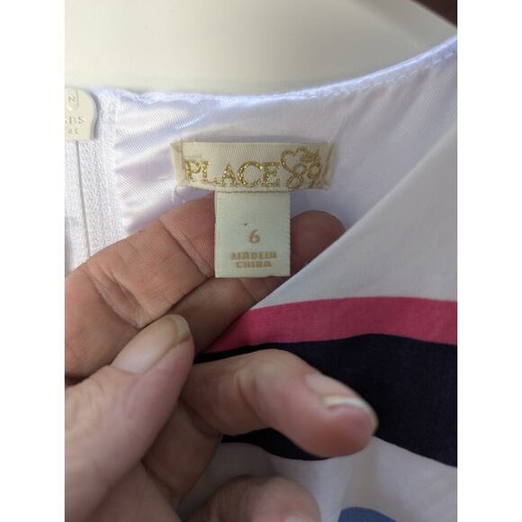 The‎ Children's Place Easter Navy Blue Pink White Formal Party Dress Sz 6 - Picture 6 of 9